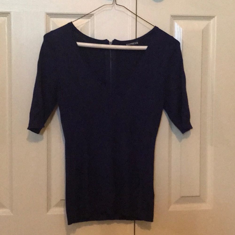 Royal blue fitted sweater